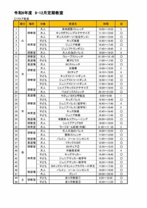 空き状況9.18のサムネイル